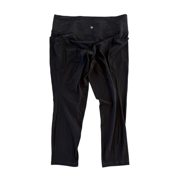 Athleta Salutation Stash 7/8 Cropped Capri Tights Leggings Womens XL Black - Picture 2 of 16